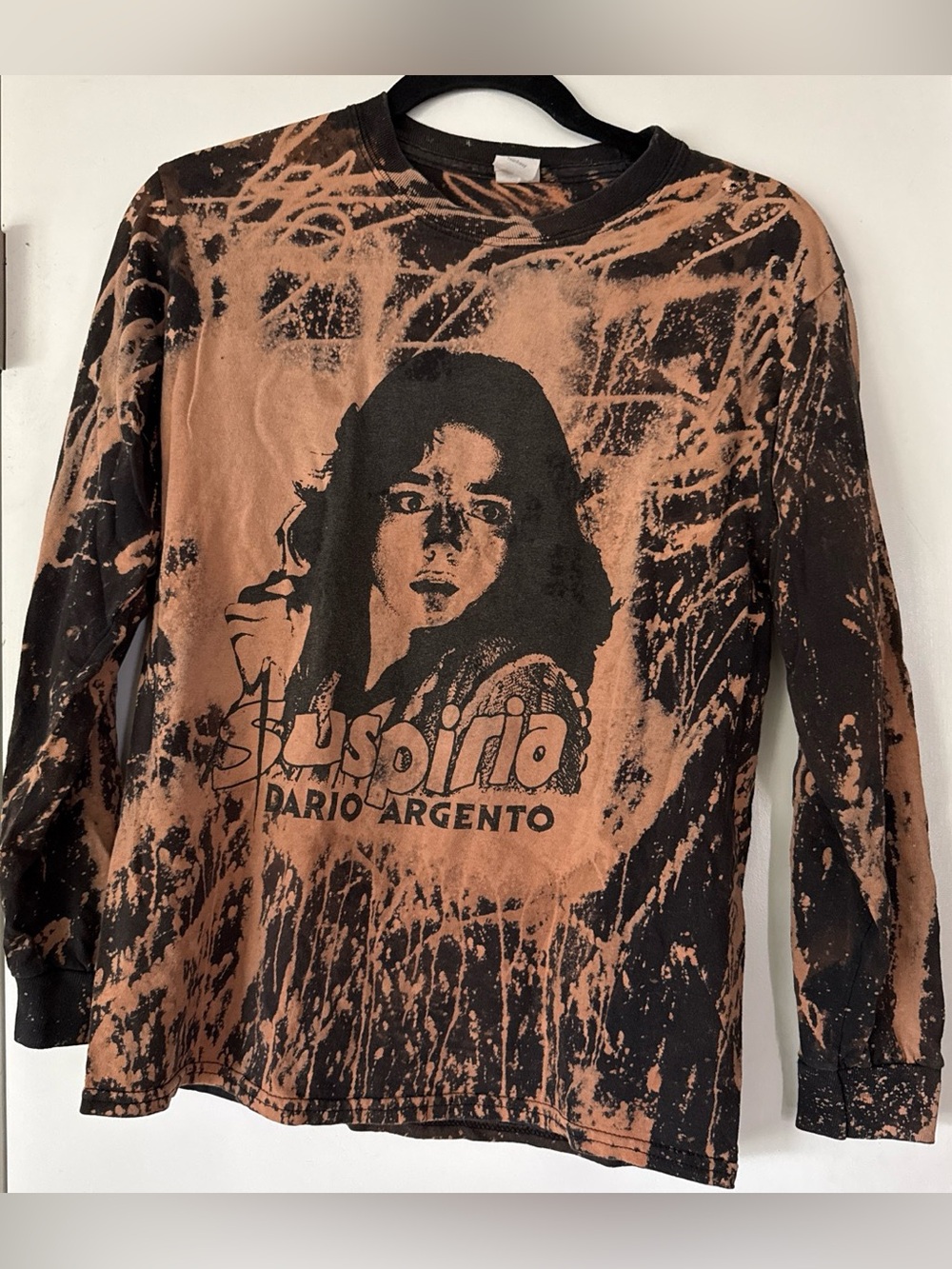 Hand-Bleach Dyed Suspiria Long Sleeve Tee